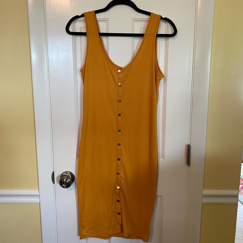 Mustard summer tank dress